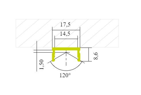 Eule Licht R3 Aufbauprofil Aluminium 2,02m