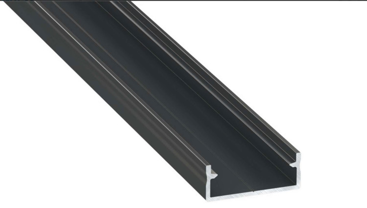 LED-Profil LPDUAL schwarz eloxiert 2,02m
