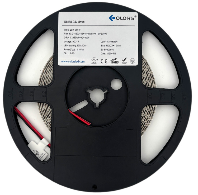 COLORS LED-Band 24 VDC, 12 W/m, 4000 K, IP20, Cri > 95, 1392lm/m, 160 SMD