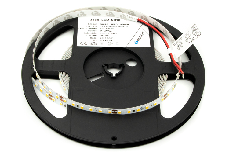 COLORS LED-Band 24 VDC, 14.4 W/m, 4000 K, IP20, Cri > 80, 1550 lm/m, 120 SMD/m