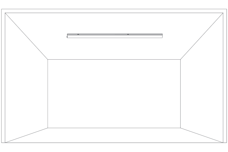 COLORS 1 Stück horizontale Decken Installations Komponenten (1000mm) geeignet für alle Decken für LED NEON Strip NNR25