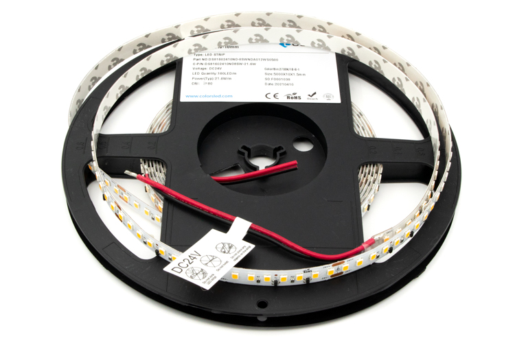 COLORS LED-Band 24 VDC, 23,8 W/m, 2700 K, IP20, Cri > 80, 2850 lm/m, 160 SMD/m