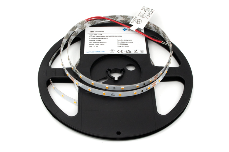 COLORS LED-Band 24 VDC, 4,8 W/m, 3000 K, IP20, Cri > 90, 399 lm/m, 60 SMD/m