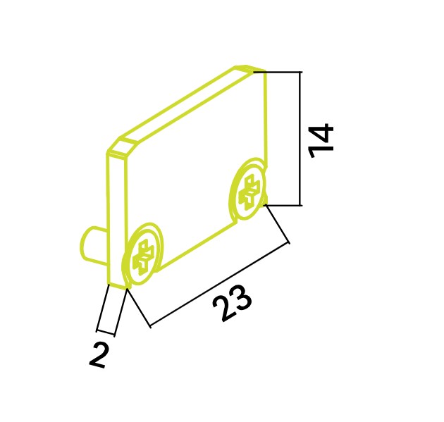 Eule Licht Z34 Endkappe  Aluminium