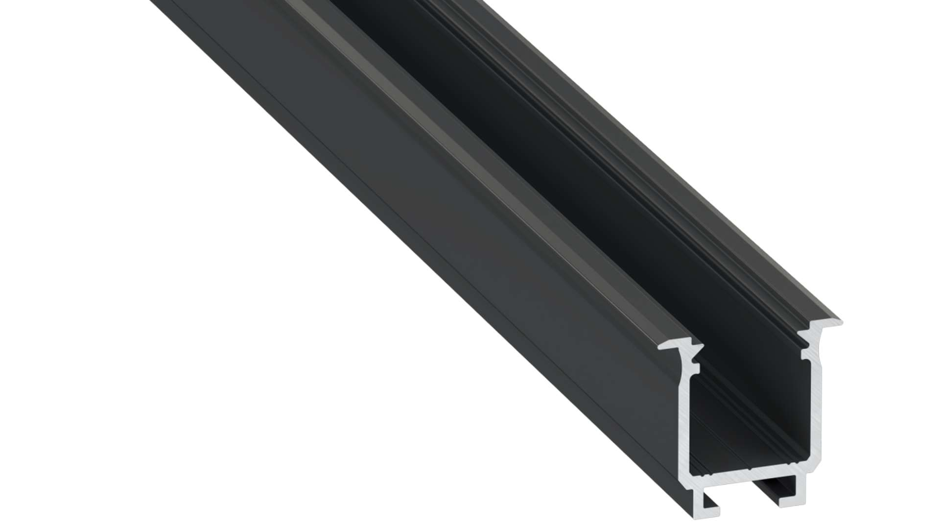 LED-Profil LPW Einbau schwarz eloxiert 2,02 m