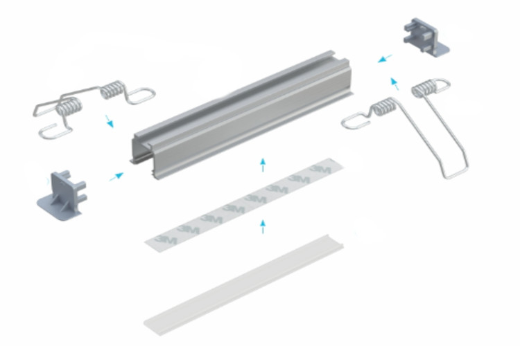 LED-Profil LPW Einbau silber eloxiert 2,02 m