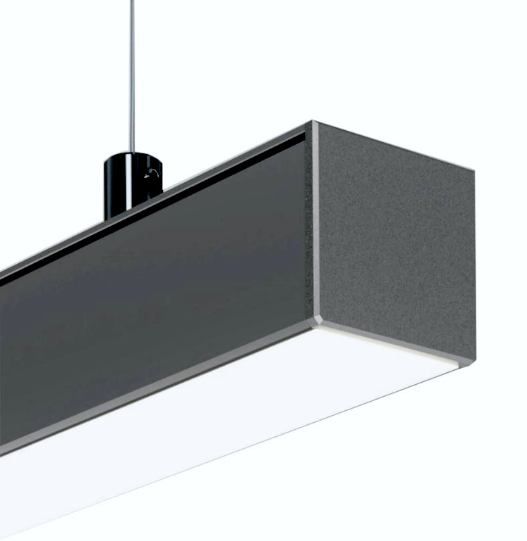 Eule Licht Lipod Aufbauprofil schwarz aus Aluminium 2,02m