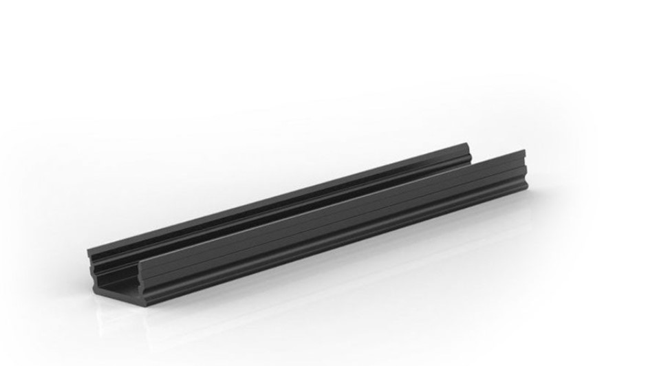 Eule Licht R33 Einbau- Trockenbauprofil schwarz aus Aluminium  2,02m