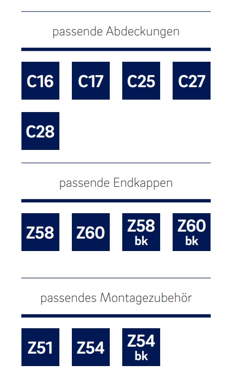 Eule Licht R34 Einbau- Trockenbauprofil aus Aluminium  2,02m