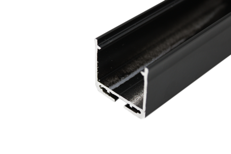 LED-Profil LPDI Aufbau schwarz lackiert 2,02 m