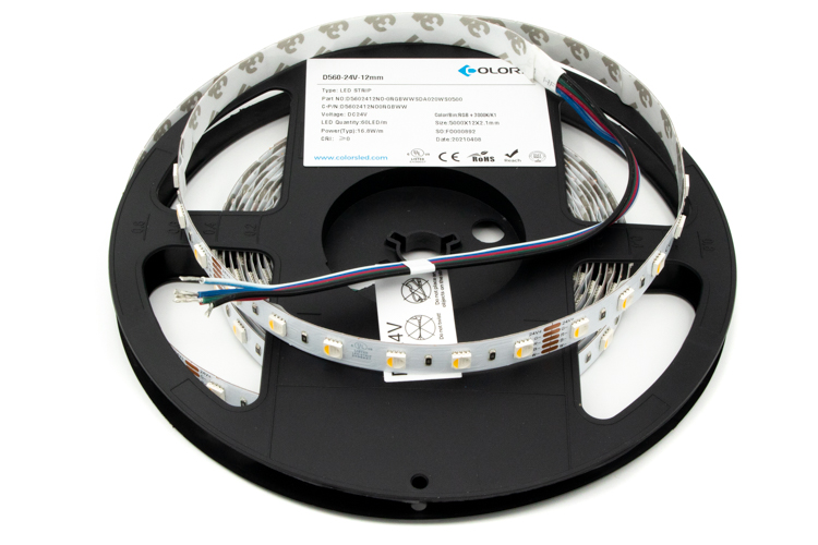 COLORS LED-Band 24 VDC, 19,2 W/m, RGB + 3000 K, IP20, 60 SMD/m